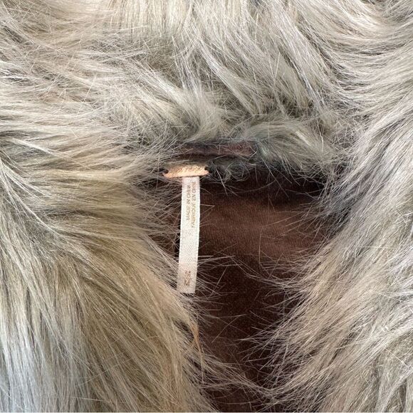 Free People Sterling Studded Patchwork Vest Steampunk Faux Fur Suede Medium - Picture 12 of 12